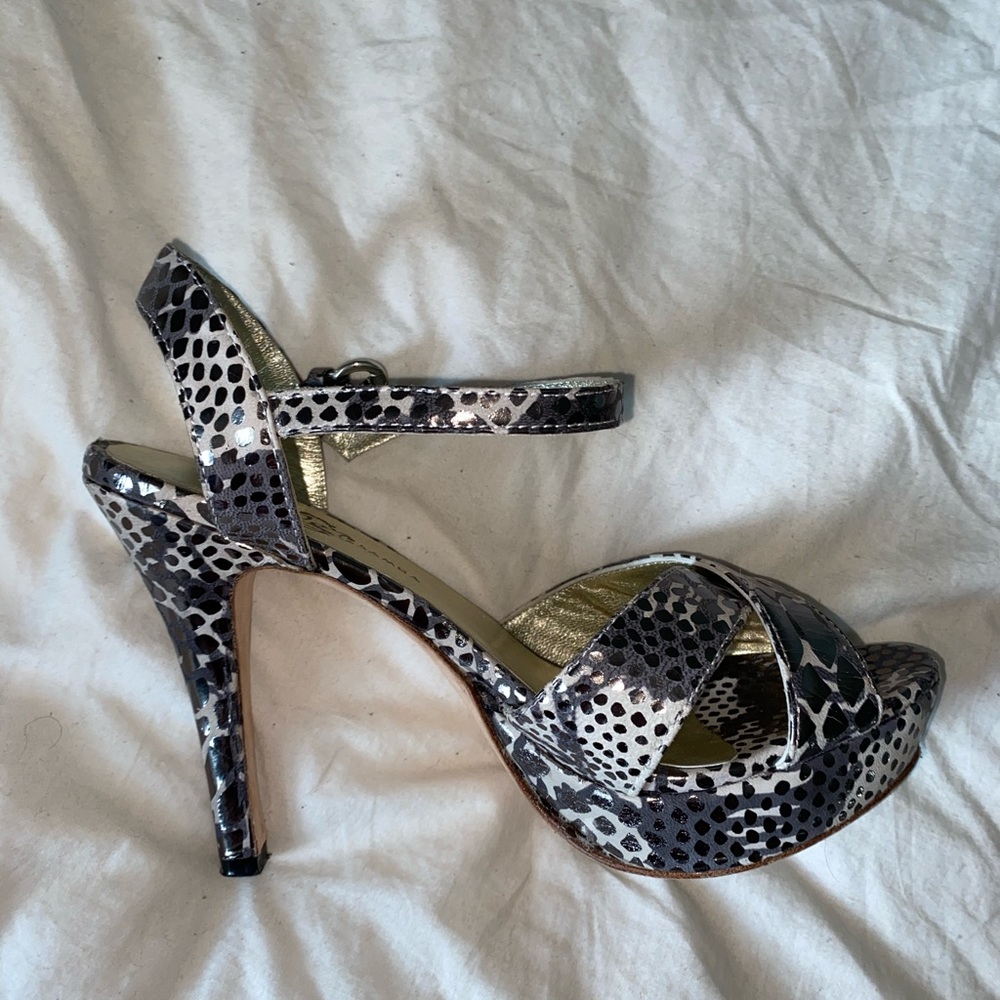 Yosi Samra Snake Skin Heels